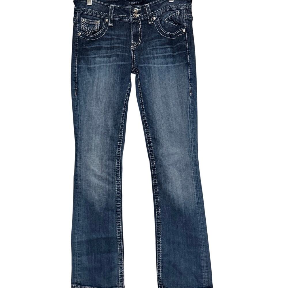 Vigoss Women's The New York Slim Boot Low Rise Blue Jeans Size 7/8